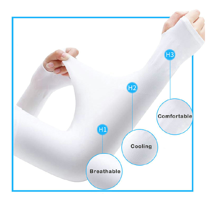 UV Sun Protection Arm Sleeves Cooling Sleeves For Outdoor Sports Basketball Warmers Cuffs Arm Covers Skin Care Gloves Arm Sleeves for Men & Women UV Protection Hand Sleeve with Thumb for Boys & Girls.