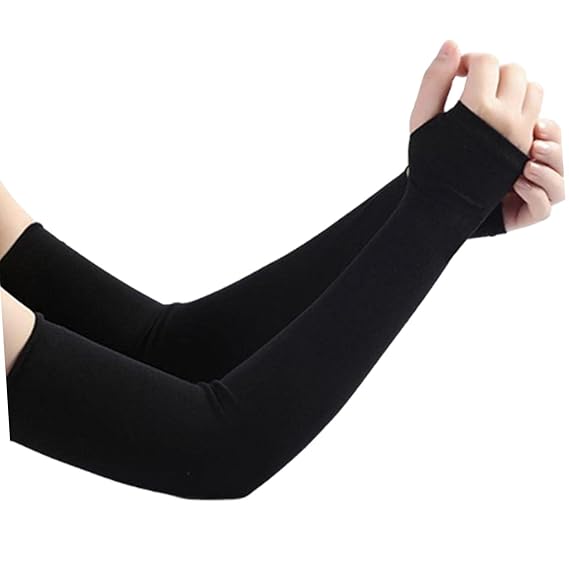 UV Sun Protection Arm Sleeves Cooling Sleeves For Outdoor Sports Basketball Warmers Cuffs Arm Covers Skin Care Gloves Arm Sleeves for Men & Women UV Protection Hand Sleeve with Thumb for Boys & Girls.