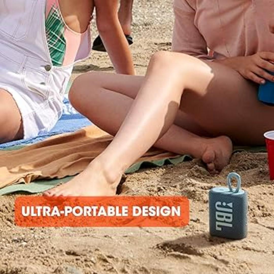 JBL Go 3 Original Portable Mini Bluetooth Speaker Original, big audio and punchy bass, IP67 waterproof and dustproof, 5 hours of playtime, speaker for home, outdoor and travel (Black)