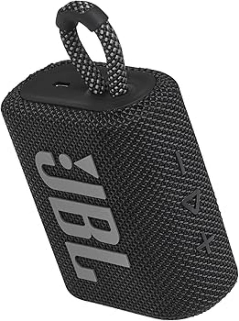 JBL Go 3 Original Portable Mini Bluetooth Speaker Original, big audio and punchy bass, IP67 waterproof and dustproof, 5 hours of playtime, speaker for home, outdoor and travel (Black)