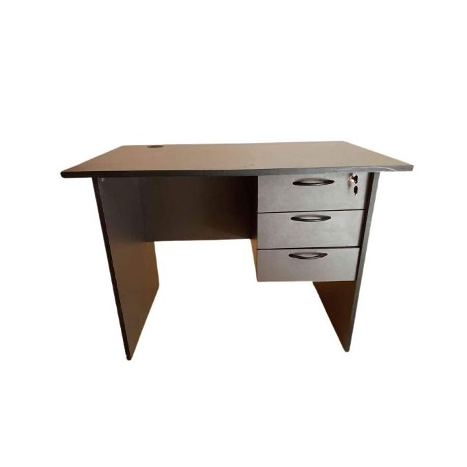 1M Office Desk with 3 Storage Drawers, Computer & Workstation Study Table, Durable Home Office Writing Desk with Spacious Top, Modern Compact Design for Laptop, Study, and Office Use