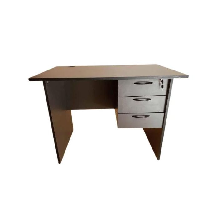 1M Office Desk with 3 Storage Drawers, Computer & Workstation Study Table, Durable Home Office Writing Desk with Spacious Top, Modern Compact Design for Laptop, Study, and Office Use