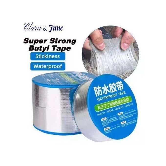 Leakage Repair Waterproof Duct Tape for Pipe & Roof Water Heavy Duty Leaks Solution Aluminum Foil Butyl Rubber Adhesive Sealing for Surface Cracks