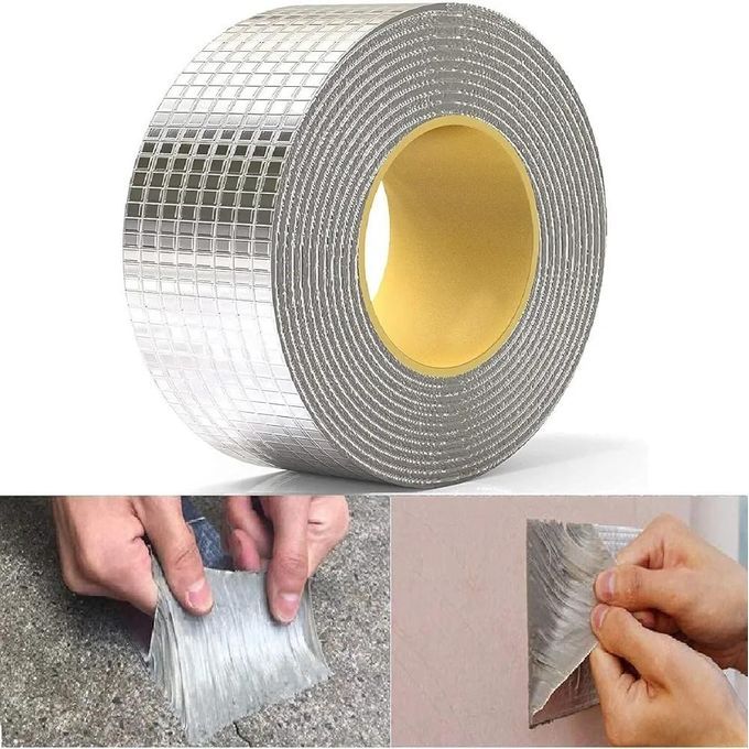 Leakage Repair Waterproof Duct Tape for Pipe & Roof Water Heavy Duty Leaks Solution Aluminum Foil Butyl Rubber Adhesive Sealing for Surface Cracks