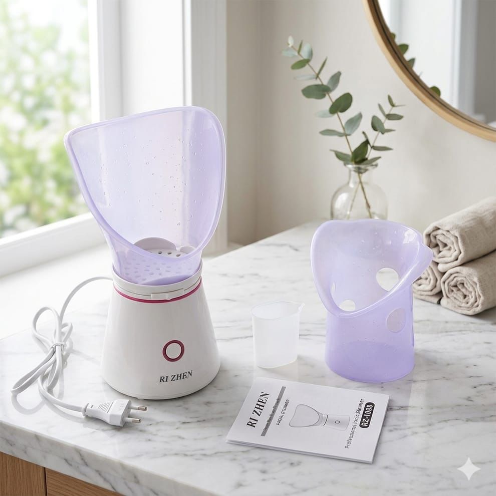 Facial Steamer Spa Thermal Sprayer Facial It has a face mask that helps direct the warm mist towards your face. The steam helps open your pores and soften dirt and debris for a more thorough clean.