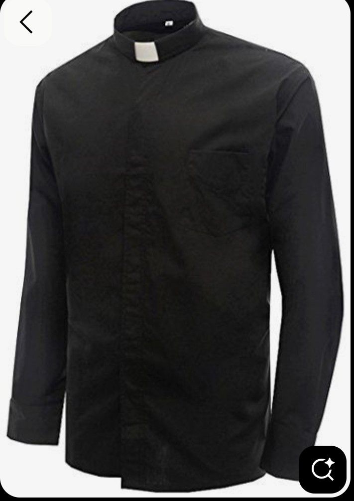 New High Quality Father Pastor Priest Catholic Shirt Men White Collar Wash And Wear Religious Man