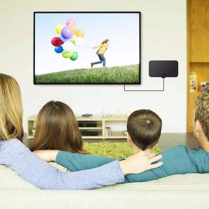 Indoor TV Aerial, Digital Smart TV  Antenna for Indoor HDTV Antenna TV Aerial, Indoor TV Aerial, Over 60+Miles Long Range Access Freeview TV Aerial- Support 4K 1080P HD/VHF/UHF Freeview Channels