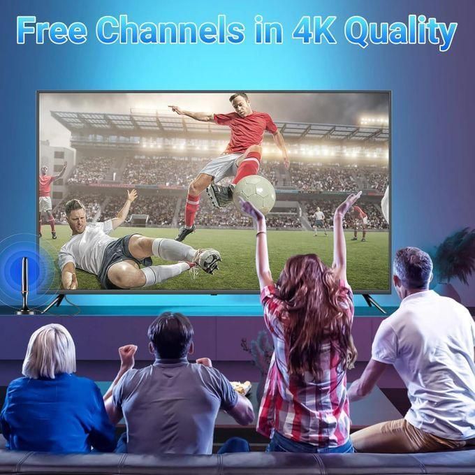 Indoor TV Aerial, Over 60+Miles Long Range Access Freeview TV Aerial- Support 4K 1080P Antena Digital Tv Hd Amplified Hdtv Antenna Indoor Digital Tv Ariel Long Range