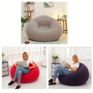 Inflatable lazy sofa seat plus manual pump,can be used in your balcony,living rooms or even tv and reading room multicolour