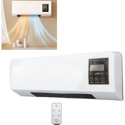 Mini Wall Mounted 1800w Electric Heating And Air Conditioner With Remote - Portable Air Conditioners For Bedroom Living Room Office - Compact Design