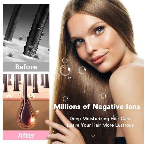 Simply Straight Simply Straight Black Electric Hair Straightening Brush - Ceramic, Adjustable Temp, Fast Heating
