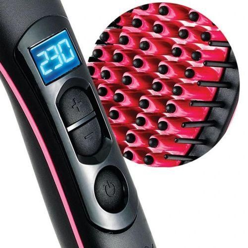 Simply Straight Simply Straight Black Electric Hair Straightening Brush - Ceramic, Adjustable Temp, Fast Heating