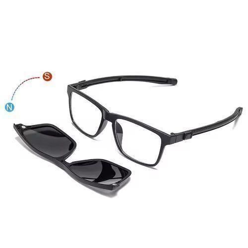 5 In 1 Glasses Set Metal Anti Blue Glasses With Magnet Clip On PolarizedNight Vision Sunglasses For Men And Women