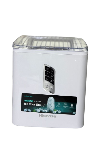 Hisense Ice Cube Maker – Fast Automatic Countertop Ice Machine, Simple one-touch operation for quick ice making, Large water tank with efficient ice storage capacity, Quiet and energy-efficient.