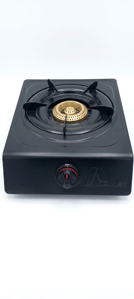 Amaze Single Burner Gas Cooker – Table Top Stove, Strong stainless steel / metal body for durability, High-efficiency powerful single burner flame.