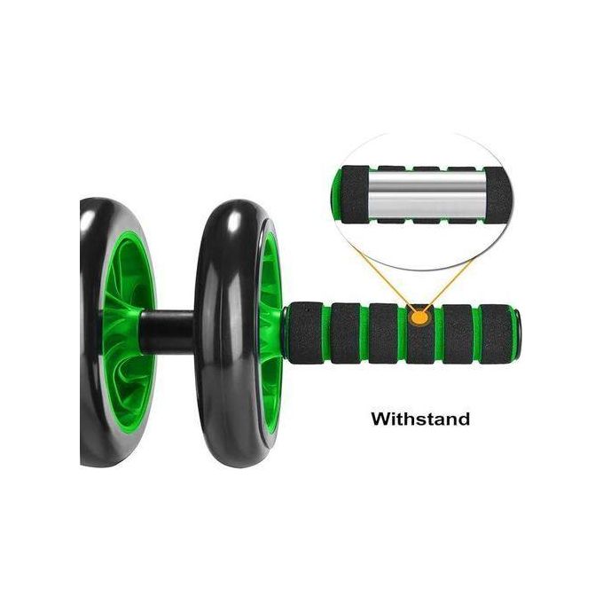 Ab Wheel Exercise Roller – Core Strength Training Fitness Equipment, Strong and durable wheel designed for intense core workouts, Non-slip handles for a firm and comfortable grip.