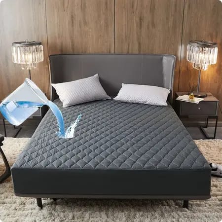 6*6 Mackintosh Waterproof Mattress Protector – Elastic Fitted Bed Cover with Smooth Wrinkle-Free Surface,  Durable & Hygienic Protection