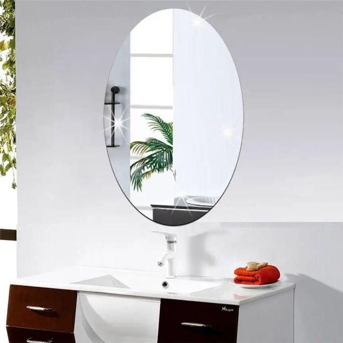 Peel and Stick Mirrors - Oval Shape  Wall Mirror Oval Shape, Made of flexible acrylic material that will not break into dangerous shards like glass.