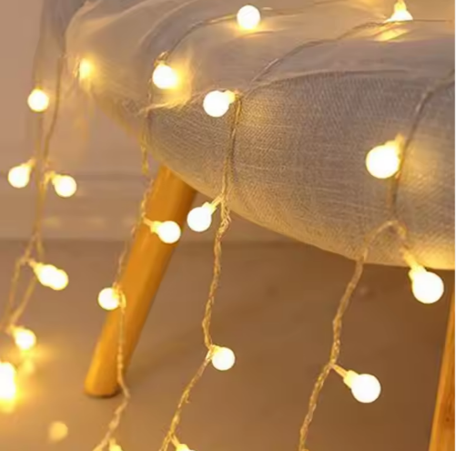 6m 40pcs LED Crystal String Light Bulbs, Indoor/Outdoor Waterproof String Lights bubble 1.7cm ball light string constantly on with flashing & , Battery power Tree Decorations Waterproof Willow Branch
