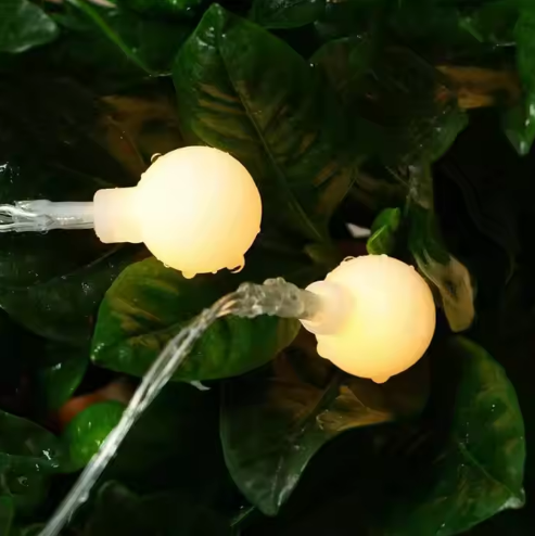 6m 40pcs LED Crystal String Light Bulbs, Indoor/Outdoor Waterproof String Lights bubble 1.7cm ball light string constantly on with flashing & , Battery power Tree Decorations Waterproof Willow Branch