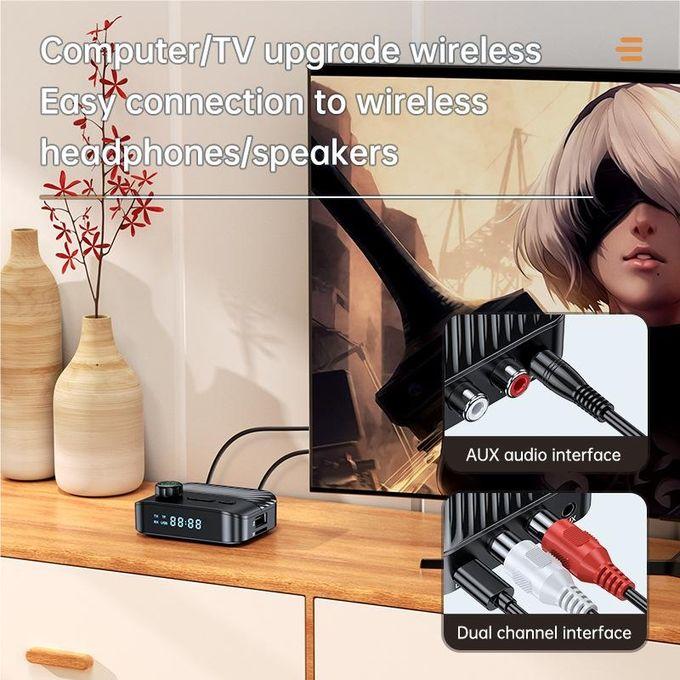 Bluetooth Adapter, Wireless Digital Display Adapter, 2-in-1 Audio Transceiver Usb/sd Transmisor / Receptor Blue tooth 5.3 Receiver Adapter 3.5mm AUX to 2RCA Stereo Converter