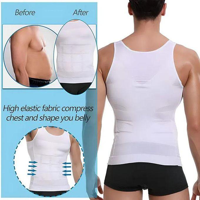Men's Body Shaper Compression Vest - Abdominal Tummy Control & Support Slimming Gym Abs Shaping Vest Tank Top Workout Sweat Vest Slim n Lift Singlet weight loss Underwear Vest