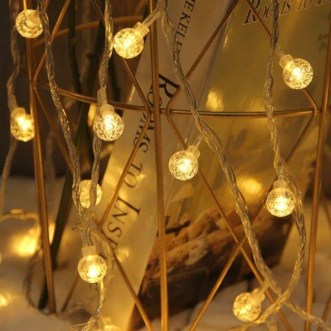 6m 40pcs LED Crystal String Light Bulbs, Indoor/Outdoor Waterproof String Lights bubble 1.7cm ball light string constantly on with flashing & , Battery power Tree Decorations Waterproof Willow Branch