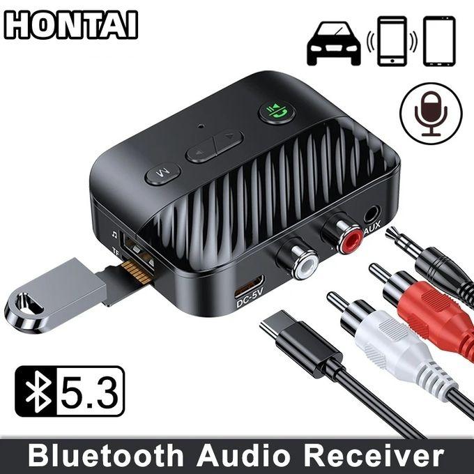 Bluetooth Adapter, Wireless Digital Display Adapter, 2-in-1 Audio Transceiver Usb/sd Transmisor / Receptor Blue tooth 5.3 Receiver Adapter 3.5mm AUX to 2RCA Stereo Converter