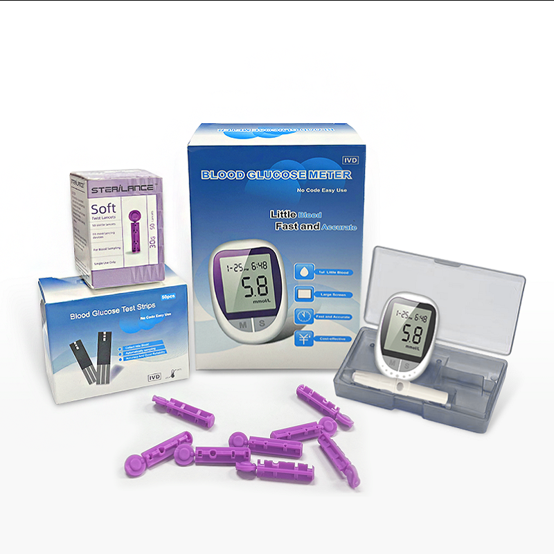 50pcs Glucometer strips+ 50pcs Lancets