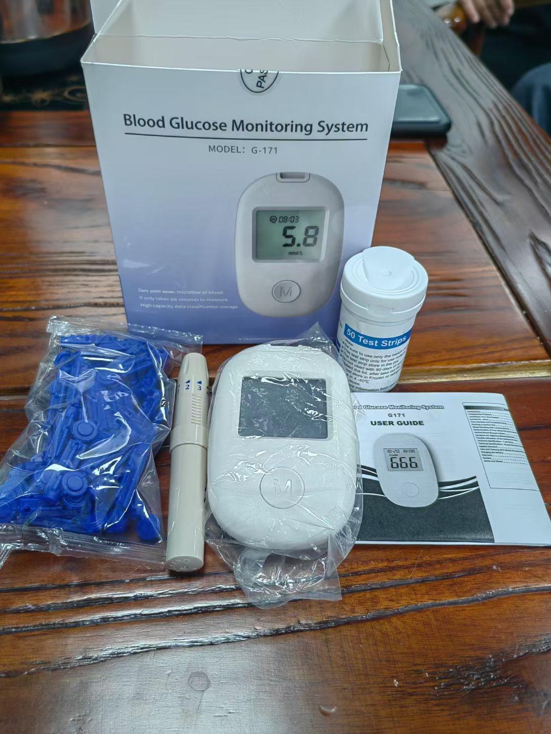 Blood Glucose Monitoring Kit –Glucometer+ 50 Test Strips + 50 Lancet & Lancing Device- Accurate for Instant Results Daily Diabetes Control, Fast Results Monitor