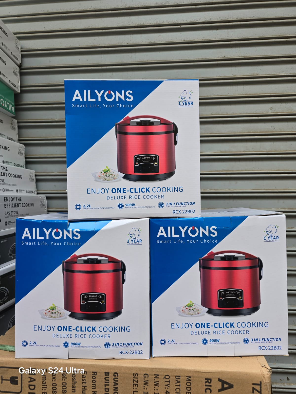 Ailyons 2.2L Multifunctional Rice Cooker 900W – 3-in-1 Electric Cooker | Rice, Steam & Warm Food Cooker for Home Kitchen