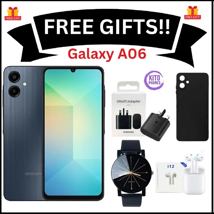 [NEW ARRIVAL!!!]Samsung Galaxy A06 64GB+4GB 50MP Camera 6.7" 90Hz MTK Helio G85 (12nm) 5000mAh 25W Type-C Charge Android 14 Side Fingerprint Unlock phone Smart Phone+ FREE GIFTS!!!!!!!