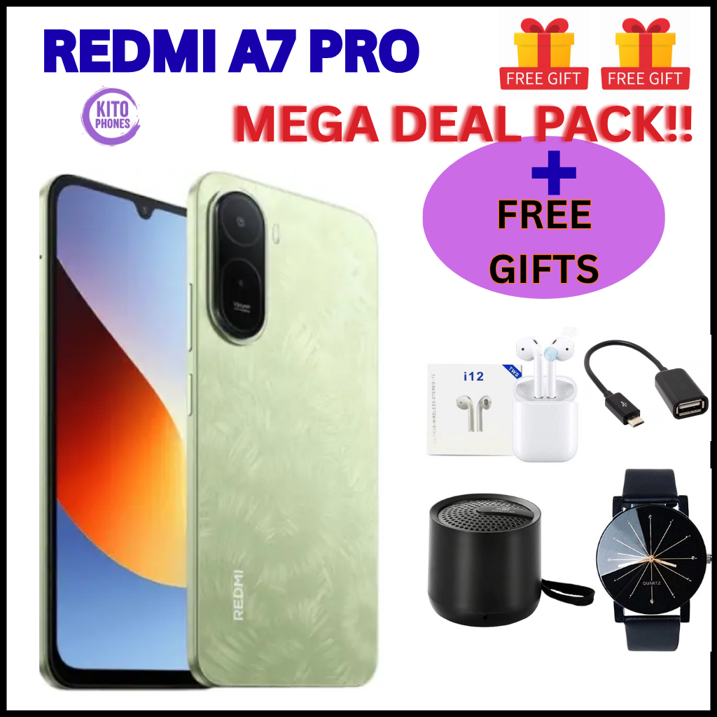 !!BRAND NEW XIAOMI REDMI A7 PRO, 4GB RAM + 64GB ROM STORAGE, 6.9" SCREEN SIZE 13MP CAMERA+8MP SELFIE 6000mAh BATTERY, ANDROID 16, IPS LCD, 120Hz, Unisoc T7250,