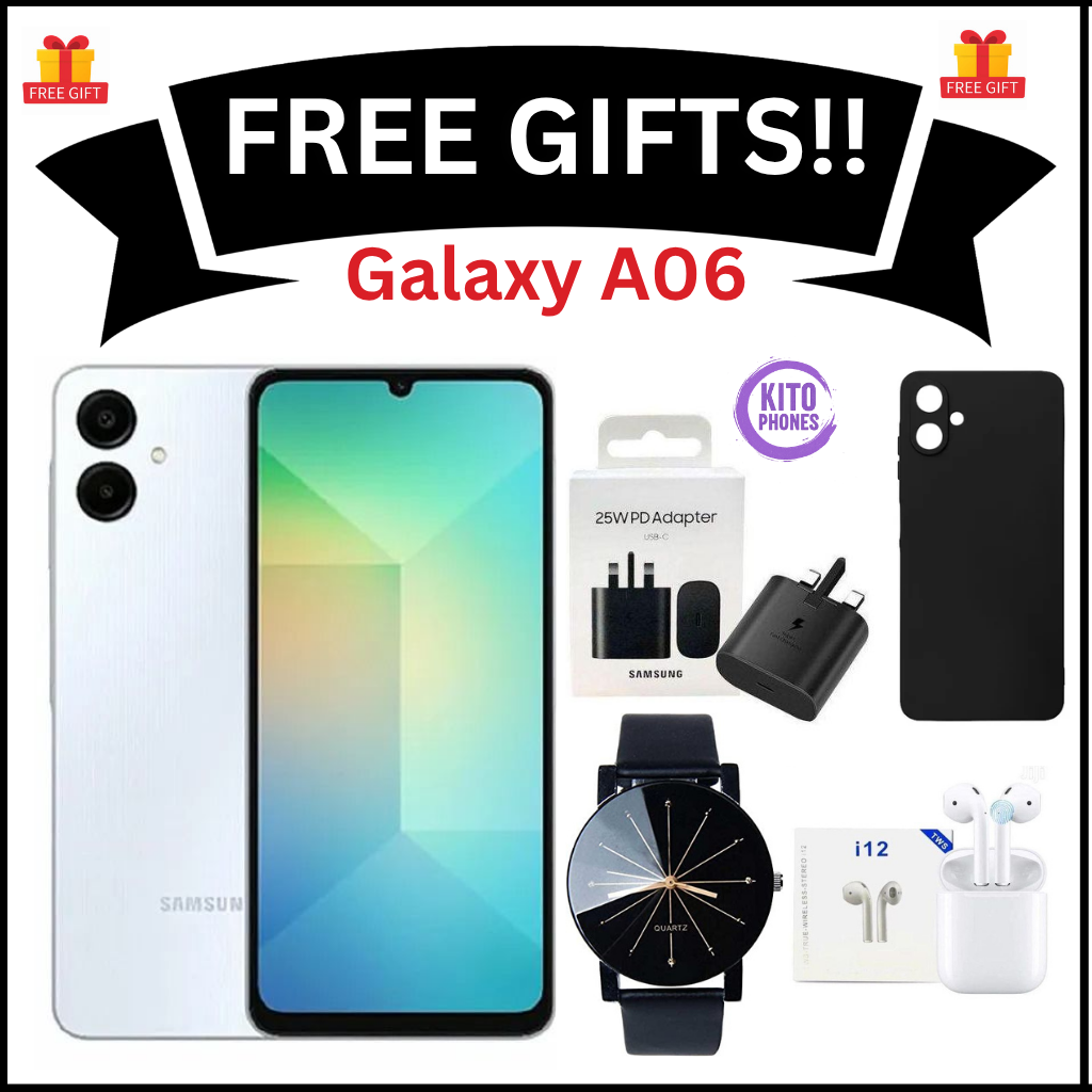 [NEW ARRIVAL!!!]Samsung Galaxy A06 64GB+4GB 50MP Camera 6.7" 90Hz MTK Helio G85 (12nm) 5000mAh 25W Type-C Charge Android 14 Side Fingerprint Unlock phone Smart Phone+ FREE GIFTS!!!!!!!