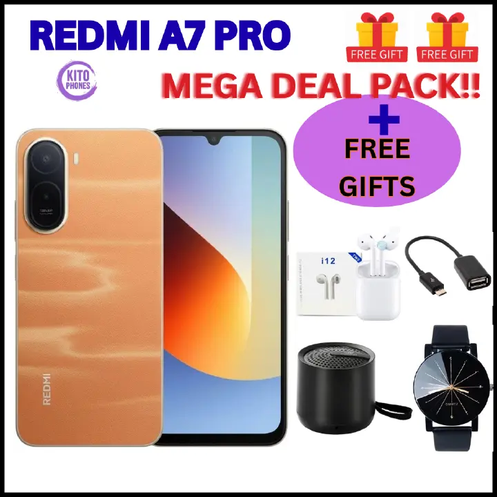 !!BRAND NEW XIAOMI REDMI A7 PRO, 4GB RAM + 64GB ROM STORAGE, 6.9" SCREEN SIZE 13MP CAMERA+8MP SELFIE 6000mAh BATTERY, ANDROID 16, IPS LCD, 120Hz, Unisoc T7250,