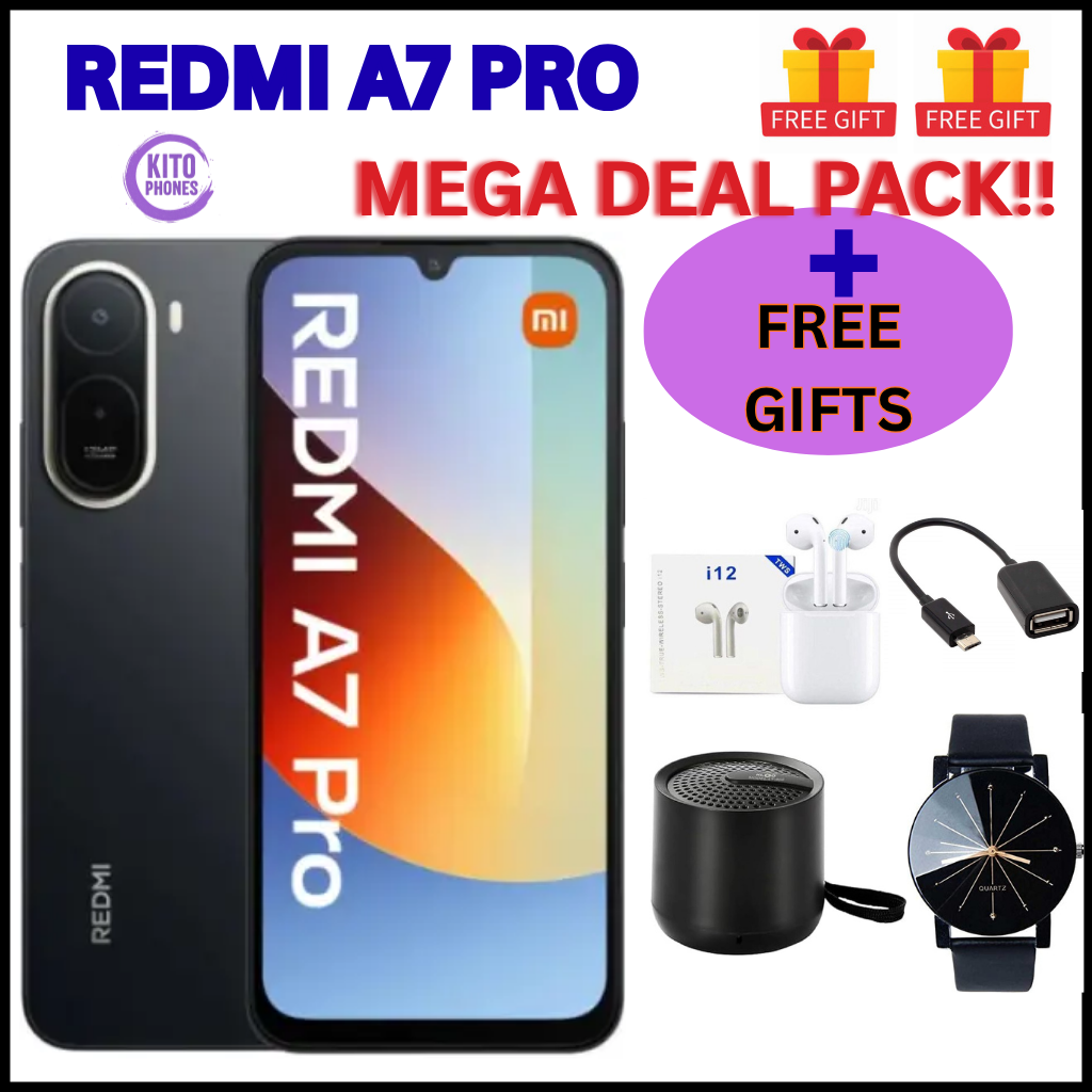 !!BRAND NEW XIAOMI REDMI A7 PRO, 4GB RAM + 64GB ROM STORAGE, 6.9" SCREEN SIZE 13MP CAMERA+8MP SELFIE 6000mAh BATTERY, ANDROID 16, IPS LCD, 120Hz, Unisoc T7250,