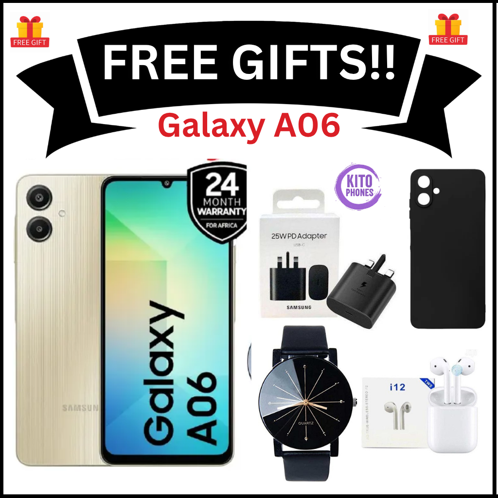 [NEW ARRIVAL!!!]Samsung Galaxy A06 64GB+4GB 50MP Camera 6.7" 90Hz MTK Helio G85 (12nm) 5000mAh 25W Type-C Charge Android 14 Side Fingerprint Unlock phone Smart Phone+ FREE GIFTS!!!!!!!