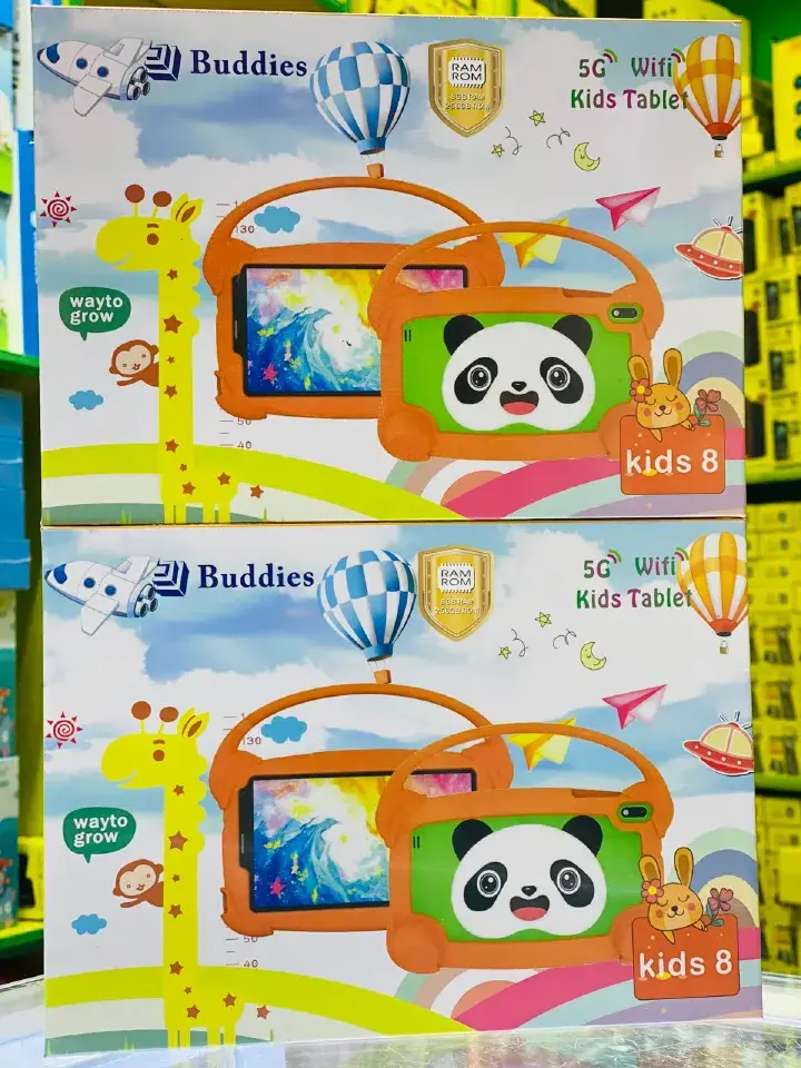 {NEW ARRIVALS!!} BUDDIES KIDS 8 STUDY 5G WIFI TABLETS RAM 8GB,ROM 256GB With BOTH SIM CARD SLOT AND MEMORY CARD SLOT+FREE GIFTS(SPEAKER+HEADPHONES+FLASH DISK)
