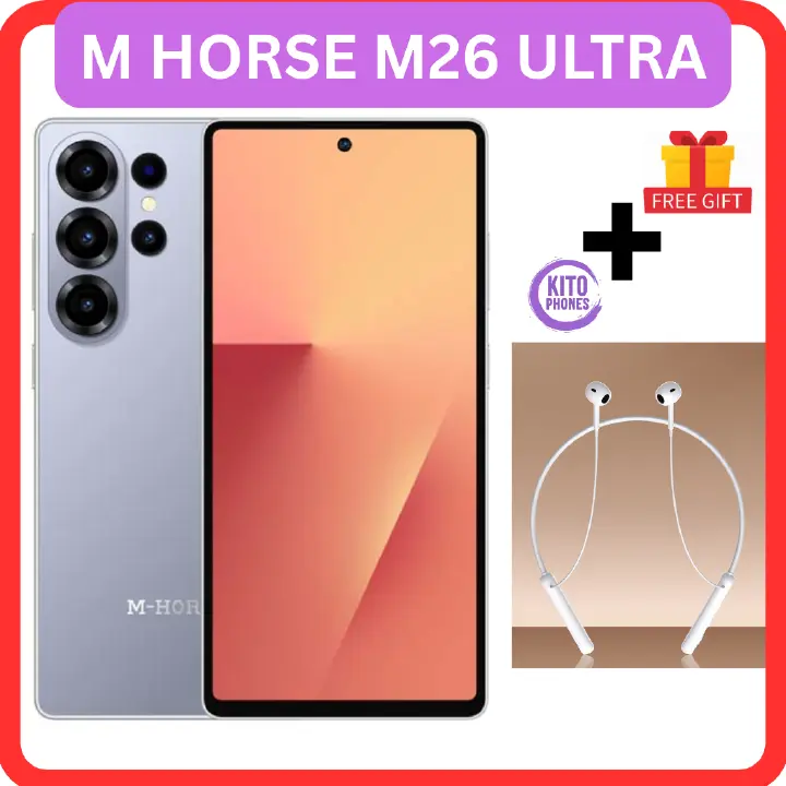 LATEST MODEL!! M HORSE M26 ULTRA , 6.8 HD+ Incell Screen, 5MP + 8MP REAR AI CAMERA,, 4GB RAM+ 64GB ROM , WITH FREE ORIGINAL NECKBAND HEADPHONES, PROTECTOR, COVER, DUAL SIM, 5000MAH BATTERY SMARTPHONE
