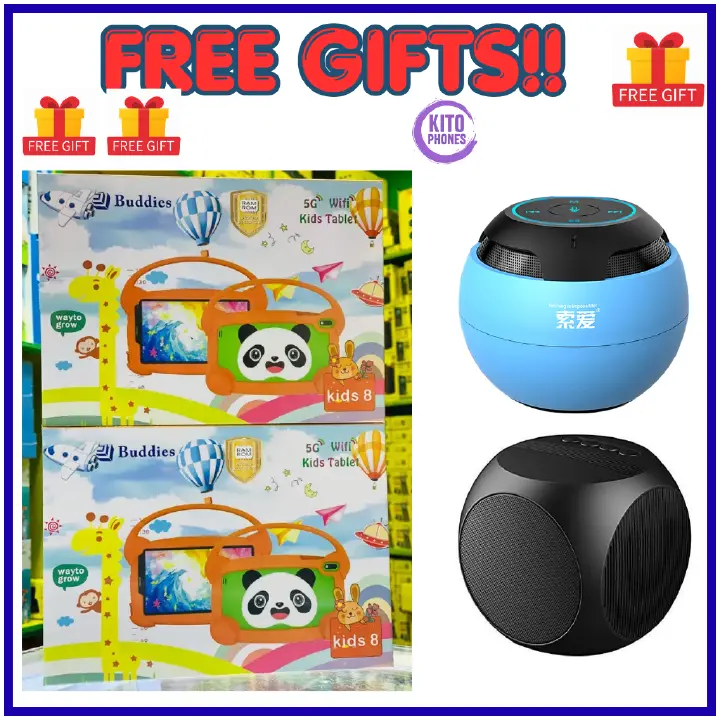 {NEW ARRIVALS!!} BUDDIES KIDS 8 STUDY 5G WIFI TABLETS RAM 8GB,ROM 256GB With BOTH SIM CARD SLOT AND MEMORY CARD SLOT+FREE GIFTS(SPEAKER) JUST FOR YOU