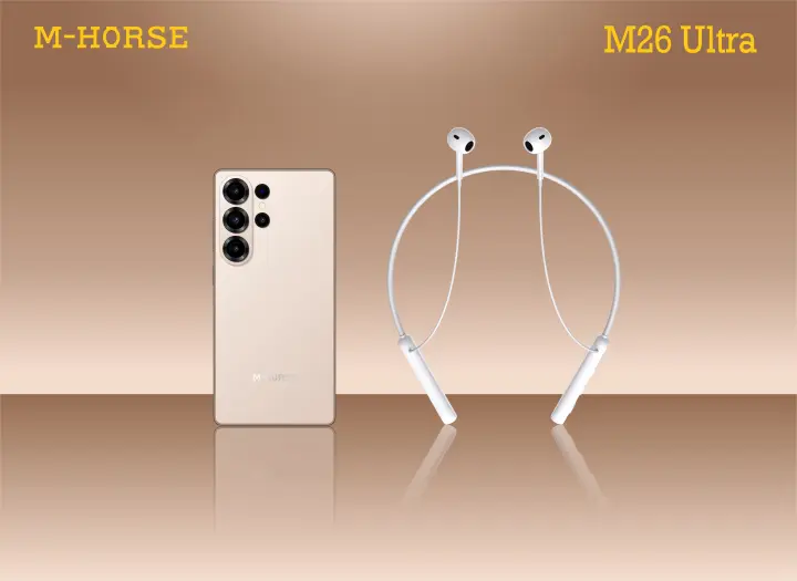 LATEST MODEL!! M HORSE M26 ULTRA , 6.8 HD+ Incell Screen, 5MP + 8MP REAR AI CAMERA,, 4GB RAM+ 64GB ROM , WITH FREE ORIGINAL NECKBAND HEADPHONES, PROTECTOR, COVER, DUAL SIM, 5000MAH BATTERY SMARTPHONE