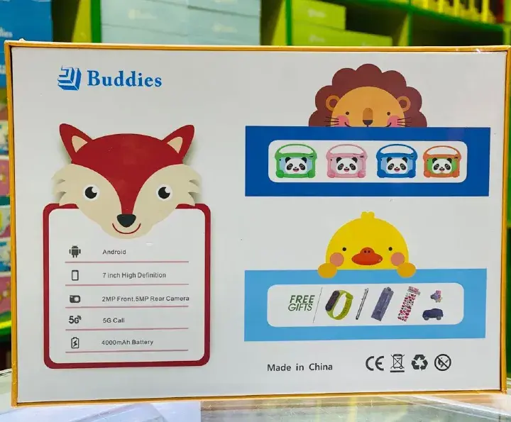 {NEW ARRIVALS!!} BUDDIES KIDS 8 STUDY 5G WIFI TABLETS RAM 8GB,ROM 256GB With BOTH SIM CARD SLOT AND MEMORY CARD SLOT+FREE GIFTS(SPEAKER+HEADPHONES+FLASH DISK)