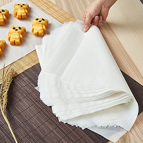 10 Pcs  Parchment Paper Sheets, 76 x 50 cm Baking Sheet, Pre-cut, Non-stick Silicone Oil Paper, 100% wood pulp and food grade coating, totally fluorescent free and non-toxic, temperature resistance is