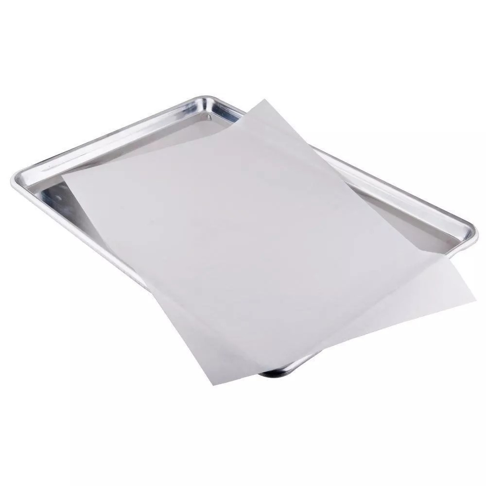 10 Pcs  Parchment Paper Sheets, 76 x 50 cm Baking Sheet, Pre-cut, Non-stick Silicone Oil Paper, 100% wood pulp and food grade coating, totally fluorescent free and non-toxic, temperature resistance is