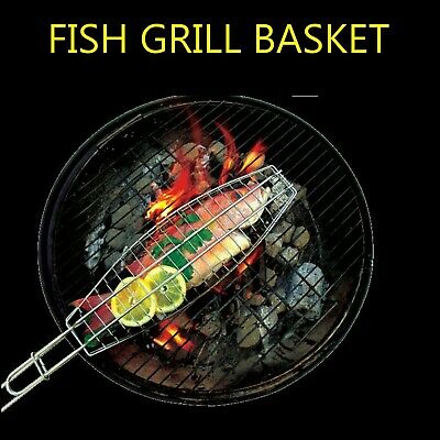 Fish Grill Basket, Rack Top Grade BBQ, Barbecue Grilling ,Camping Fish Food Holder, Fish choma grill, Fish choma                                                                                       .