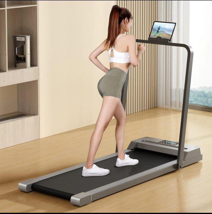 Portable Motorised Walking Pad – Slim Under Desk Treadmill with Remote Control, Compact Home Fitness Machine, Space Saving Exercise Walking Pad for Home & Office