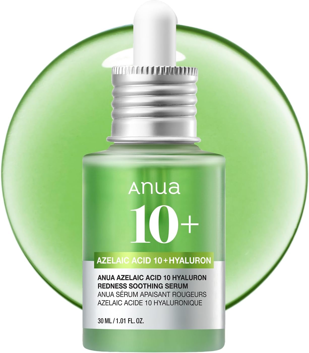 Anua Azelaic Acid 10 Hyaluron Redness Soothing Serum. target persistent skin redness, acne, stubborn post-blemish dark spots, active breakouts, and uneven skin texture.