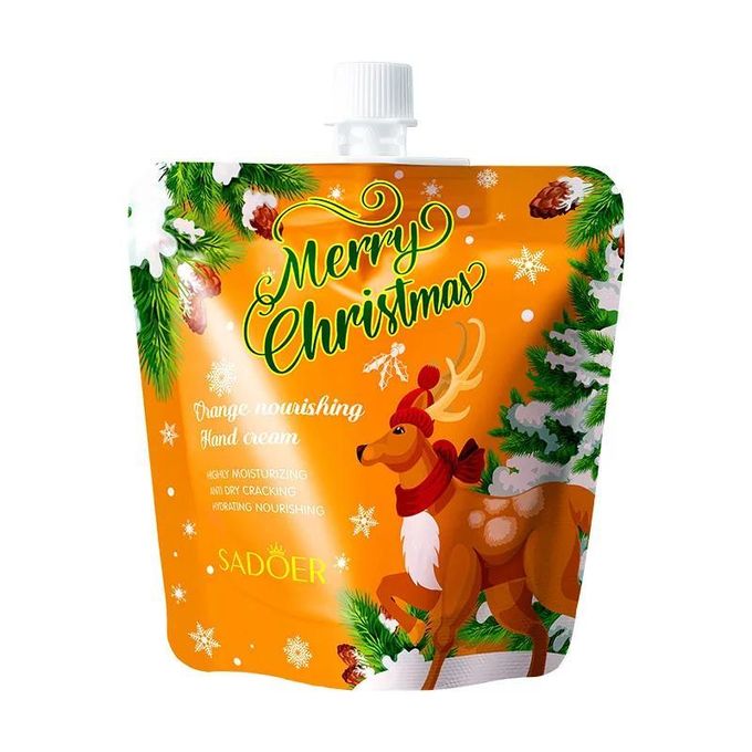 SADOER 5 in 1 Wholesale Christmas Gift Hand Cream Moisturizing and Refreshing Soothing Hand Cream Flavours Strawberry,Avocado,Milk,Orange Vitamin C,Kiwi Tender
