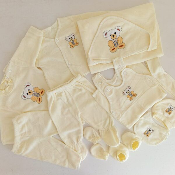 Baby 11 Piece Receiving Set white with prints- Girl theme New Born Baby-PINK PRINTS Receiving Set   Dressing your little one has never been so easy, get this all in one set baby wear and enjoy the com