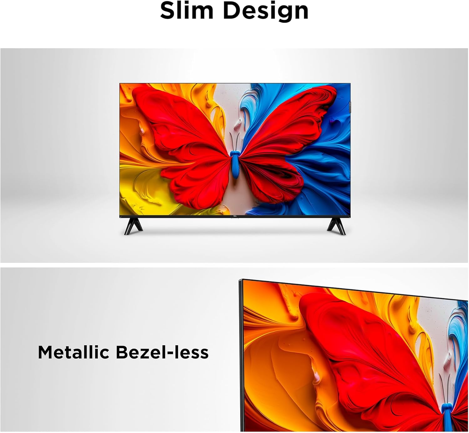 BLUETOOTH-ENABLED TCL 43" INCH QLED FRAMELESS 2K FHD SMART TV ANDROID TV NETFLIX ,YOUTUBE TELEVISION INBUILT DECODER , BUILT-IN WIFI, APP STORE 1GB-RAM 8GB-ROM 2*USB PORTS,3*HDMI+6 FREE GIFTS